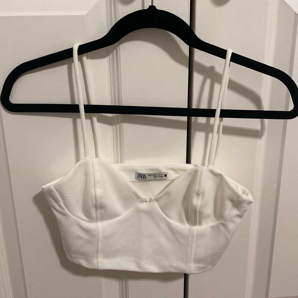 Zara White Crop Top